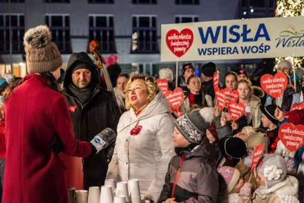 Wejście na żywo do telewizji z wiślańskiego rynku